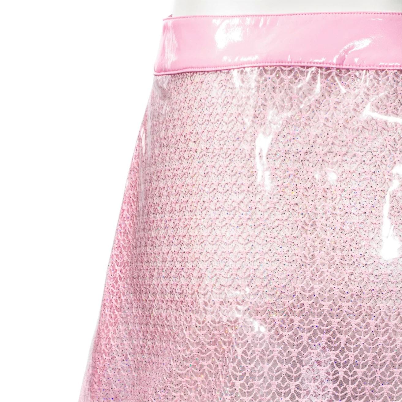 RNG Women's Grunge Sheer  Lace-trimmed Short Skirt