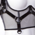 RNG Women's Punk Buckles Mesh Underbust Corset Black