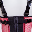 RNG Women's Punk Buckles Mesh Underbust Corset Red