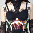 RNG Women's Punk Colorful Buckles Underbust Corset