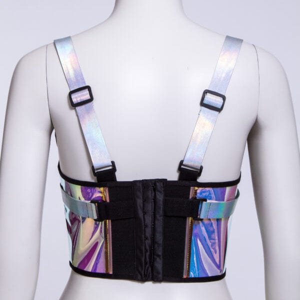 RNG Women's Punk Colorful Buckles Underbust Corset