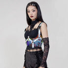 RNG Women's Punk Colorful Buckles Underbust Corset