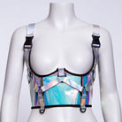 RNG Women's Punk Colorful Buckles Underbust Corset