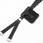 RNG Women's Punk Ripped Nailed Waist Bag