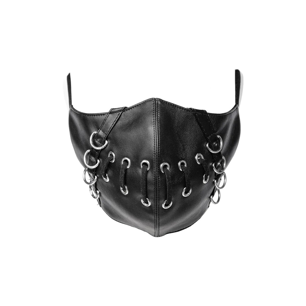 RNG Women's Punk Stitching Faux Leather Mask