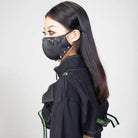 RNG Women's Punk Studded Faux Leather Mask
