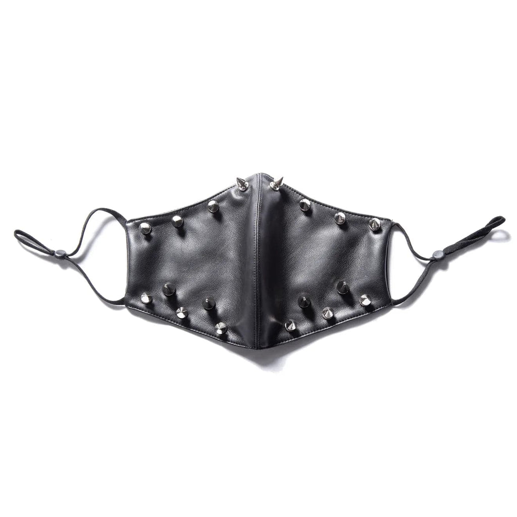 RNG Women's Punk Studded Faux Leather Mask
