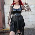 RNG Damenweste aus Kunstleder mit Punk-Reißverschluss