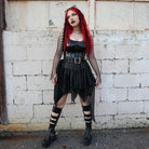 RNG Damenweste aus Kunstleder mit Punk-Reißverschluss