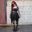 RNG Damenweste aus Kunstleder mit Punk-Reißverschluss