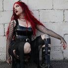 RNG Damenweste aus Kunstleder mit Punk-Reißverschluss