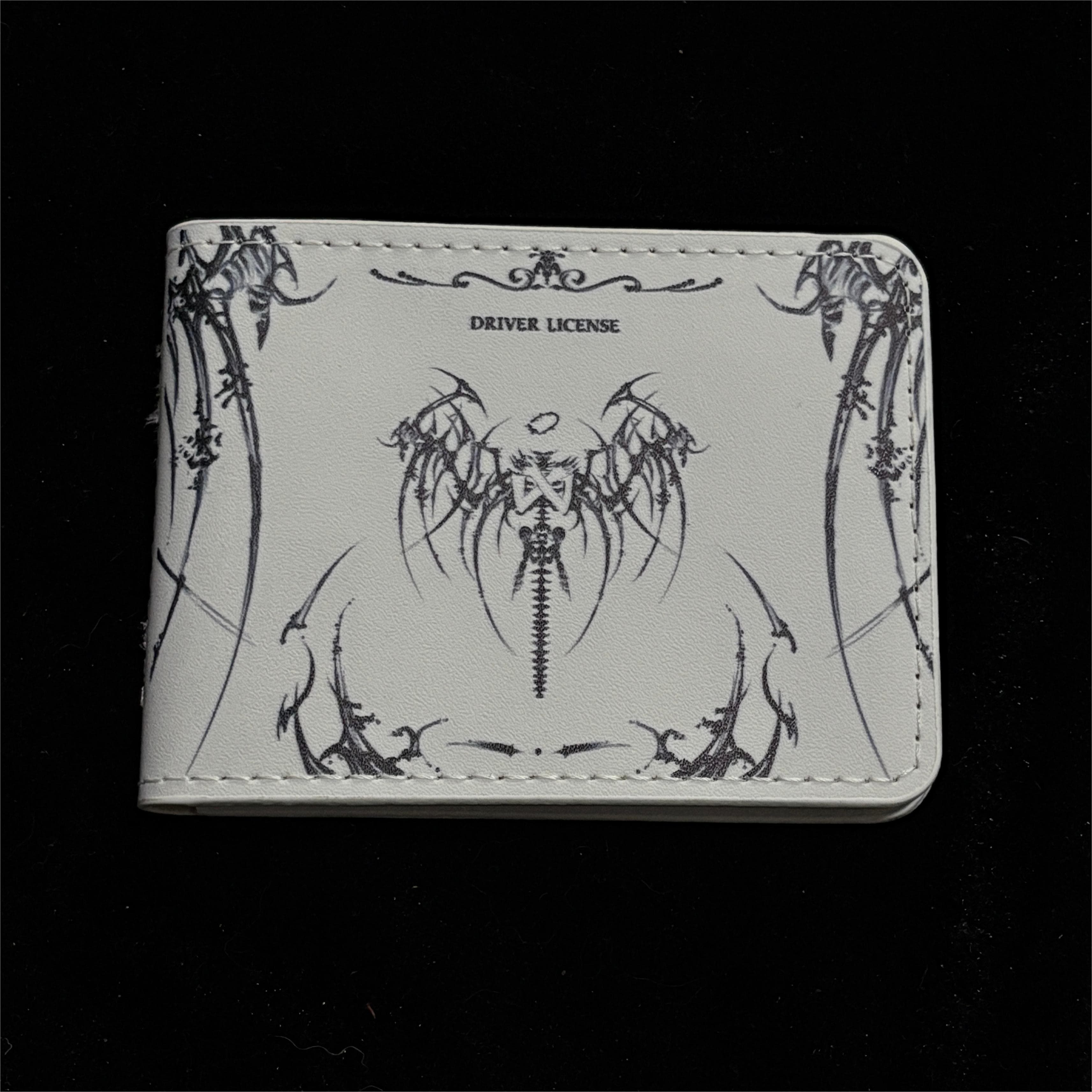 Vukora Unisex Gothic Skull Angel Printed Card Bag