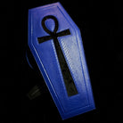 Vukora Women's Gothic Cross Bat Wing Coffin Bag Blue