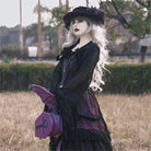 Vukora Women's Gothic Cross Bat Wing Coffin Bag Purple