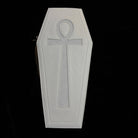 Vukora Women's Gothic Cross Bat Wing Coffin Bag White