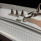 Vukora Women's Gothic Cross Bat Wing Coffin Bag White