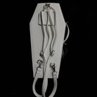 Vukora Women's Gothic Cross Bat Wing Coffin Bag White-Red