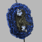 Vukora Women's Gothic Lolita Layered Floral Feather Bonnet