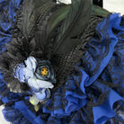 Vukora Women's Gothic Lolita Layered Floral Feather Bonnet