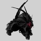 Vukora Women's Gothic Lolita Layered Floral Feather Bonnet