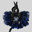 Vukora Women's Gothic Lolita Layered Floral Feather Bonnet