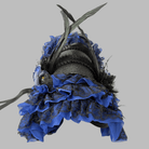Vukora Women's Gothic Lolita Layered Floral Feather Bonnet