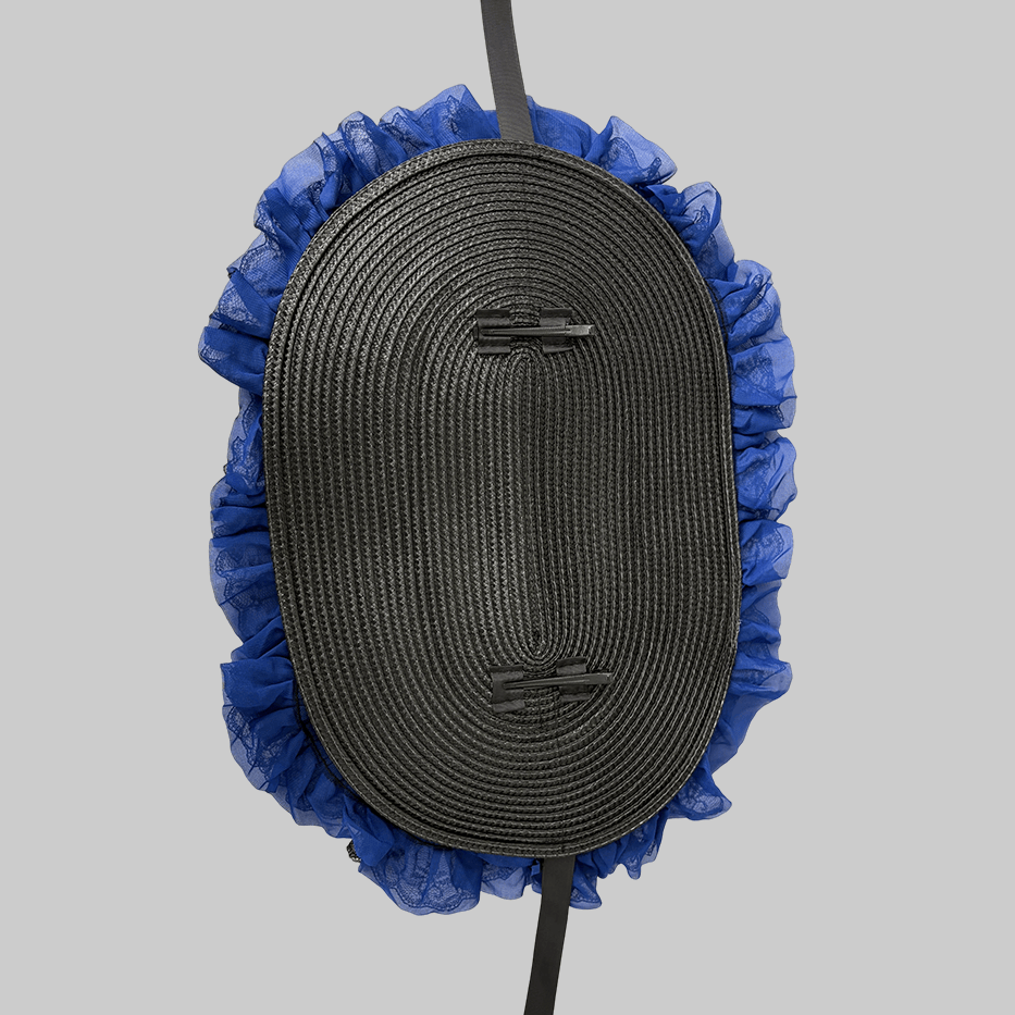 Vukora Women's Gothic Lolita Layered Floral Feather Bonnet