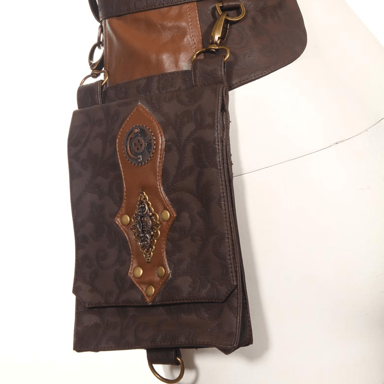 RQ-BL Steampunk Double Belt with Pouch