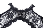 Women's Goth Off Shoulder Floral Crocheted Cape With Chiffon Sleeves