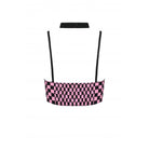 Darkinlove Rebel Racer Black Pink Plaid Halter Crop Top