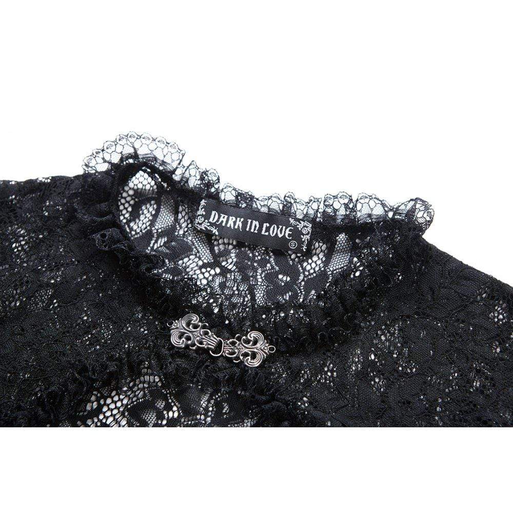 Darkinlove Women's Bell Sleeved All Lace Cape