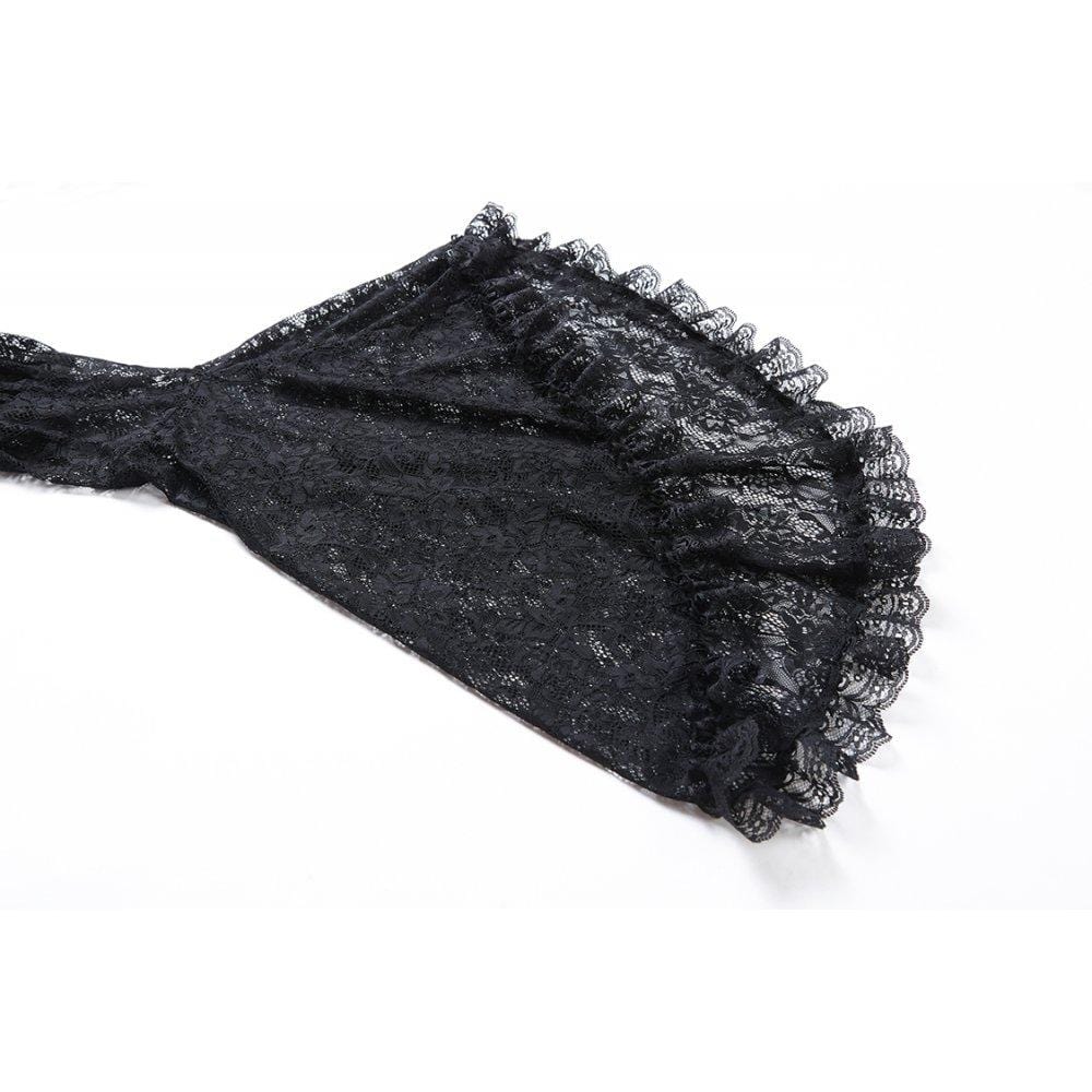 Darkinlove Women's Bell Sleeved All Lace Cape