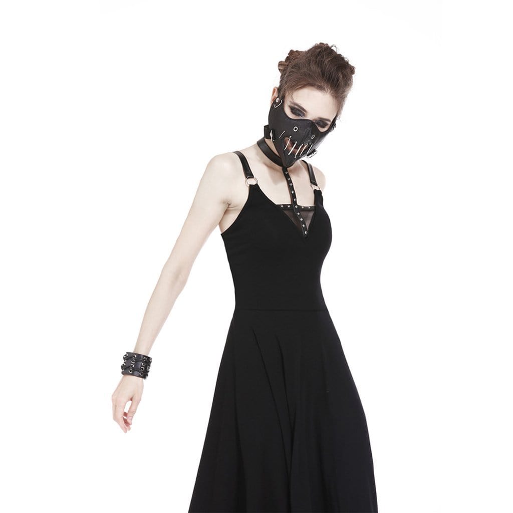 Darkinlove Women's Goth Halterneck Slip Dress