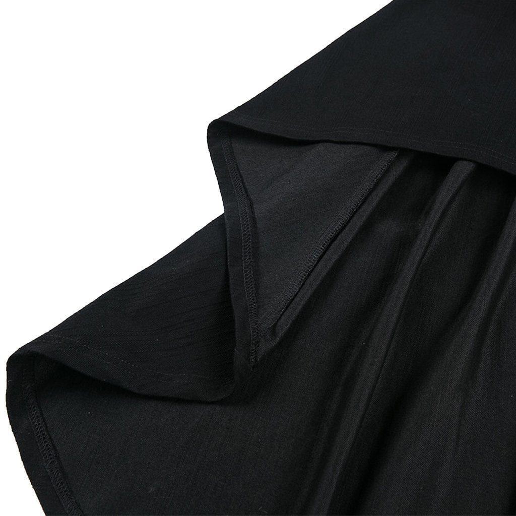 Darkinlove Women's Goth Holter Neck High-low Slip Dress