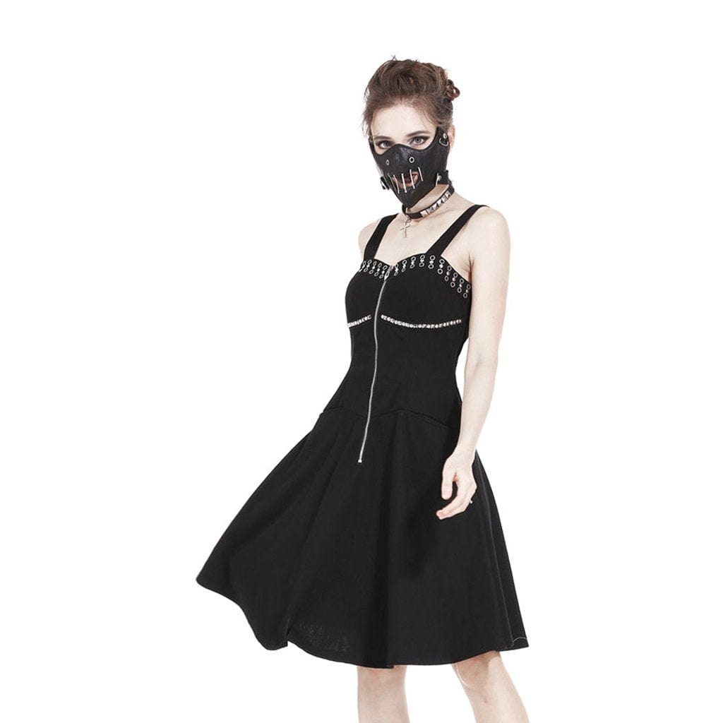 Darkinlove Women's Goth Sweetheart Short Dress