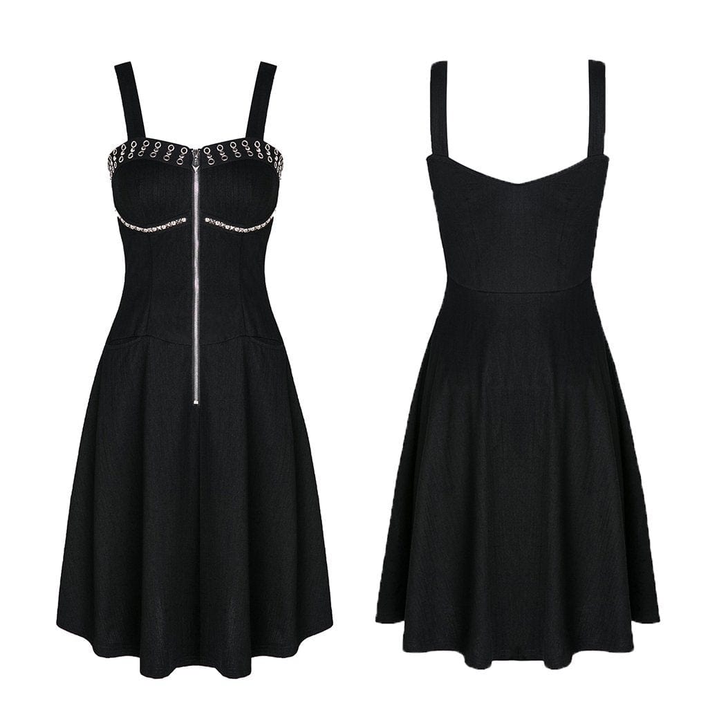 Darkinlove Women's Goth Sweetheart Short Dress