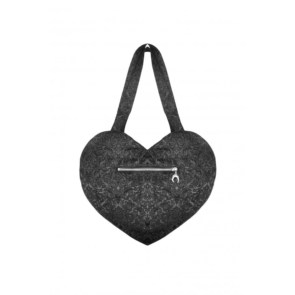 Darkinlove Women's Gothic Bat Wing Heart Handbag