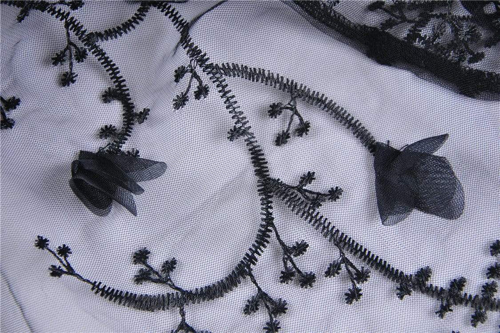Darkinlove Women's Gothic Black Velvet Long Fishtail Pencil Skirts