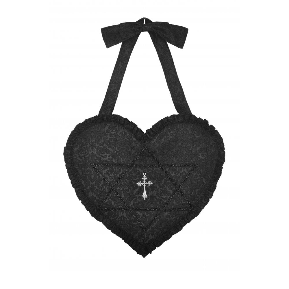 Darkinlove Women's Gothic Cross Love Heart Shoulder Bag