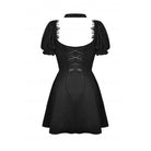 Darkinlove Women's Gothic Cutout Puff Sleeved Black Little Dress