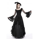 Darkinlove Women's Gothic Flared Layered Sleeved Mesh Shirt