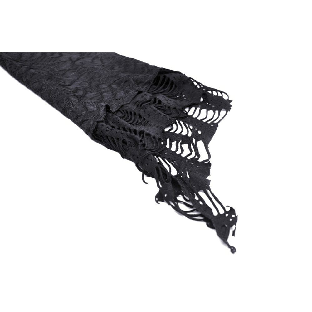 Darkinlove Women's Gothic Flared Sleeved Irregular Crop Top