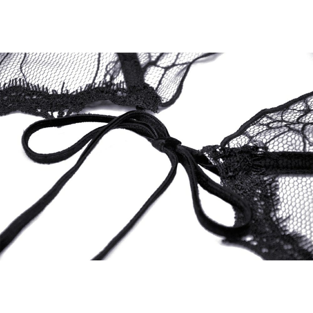 Darkinlove Damen Gothic Umhang mit ausgestellten Ärmeln und Kapuze