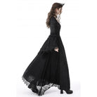 Darkinlove Women's Gothic Floral Embroidered Lace Splice Dress