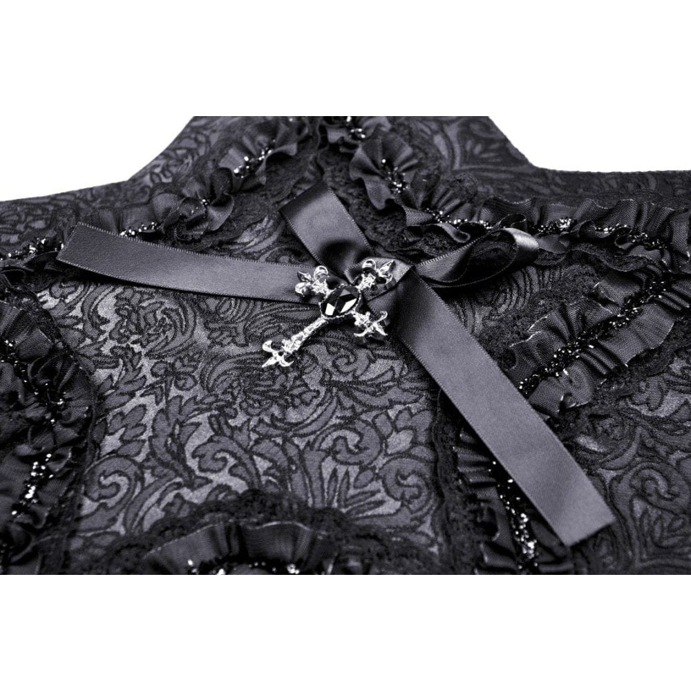 Darkinlove Women's Gothic Floral Embroidered Star Handbag