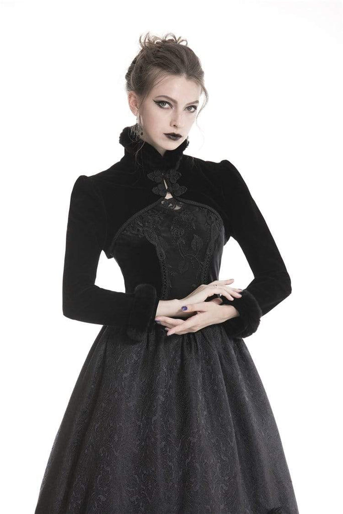 Darkinlove Women's Gothic Fluffy Stand Collar Capes
