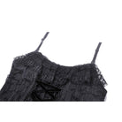 Darkinlove Women's Gothic Irregular Lace Layered Slip Dress