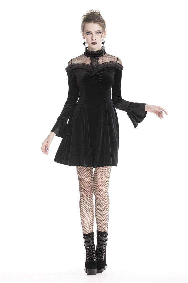 Vestidos de con hombros descubiertos y encaje estilo gótico Lolita para baile graduación Diseño punk