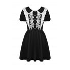Darkinlove Women's Gothic Lolita Peter Pan Collar Floral Shirt Dress