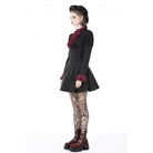Darkinlove Women's Gothic Puff Sleeved Frilly Necktie Dress